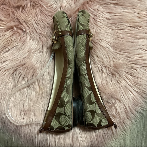 Coach Logo Brown Canvas Flat Size 8 - Picture 9 of 9